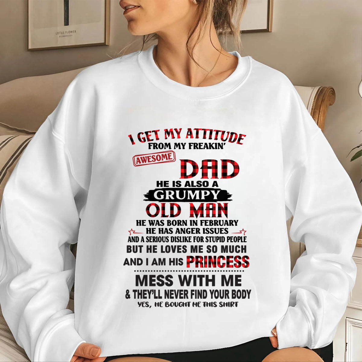 FEBRUARY - I GET MY ATTITUDE FROM MY FREAKIN' AWESOME DAD - FROM DAD - TLEE02 (SKU2603-78-02)