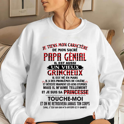 MARS / FILLE À PAPA GÂTÉE ET FIÈRE - CADEAU DE PAPA - TLEE03 (SKU2605-355-03)