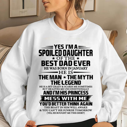 JANUARY - SPOILED DAUGHTER OF THE BEST DAD EVER - FROM DAD - TLEE01 (SKU2604-197-01)