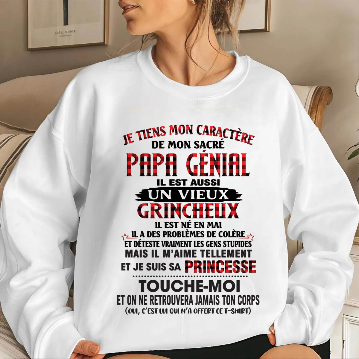 MAI / FILLE À PAPA GÂTÉE ET FIÈRE - CADEAU DE PAPA - TLEE05 (SKU2605-355-05)