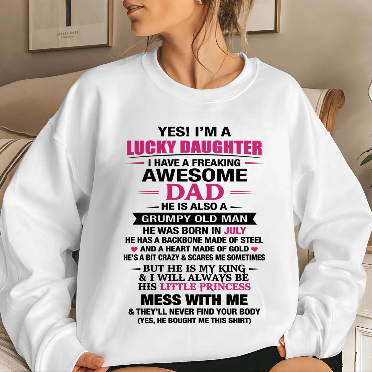 JULY - A LUCKY DAUGHTER – DADDY’S LITTLE PRINCESS - FROM DAD - TLEE07 (SKU2604-16-07)