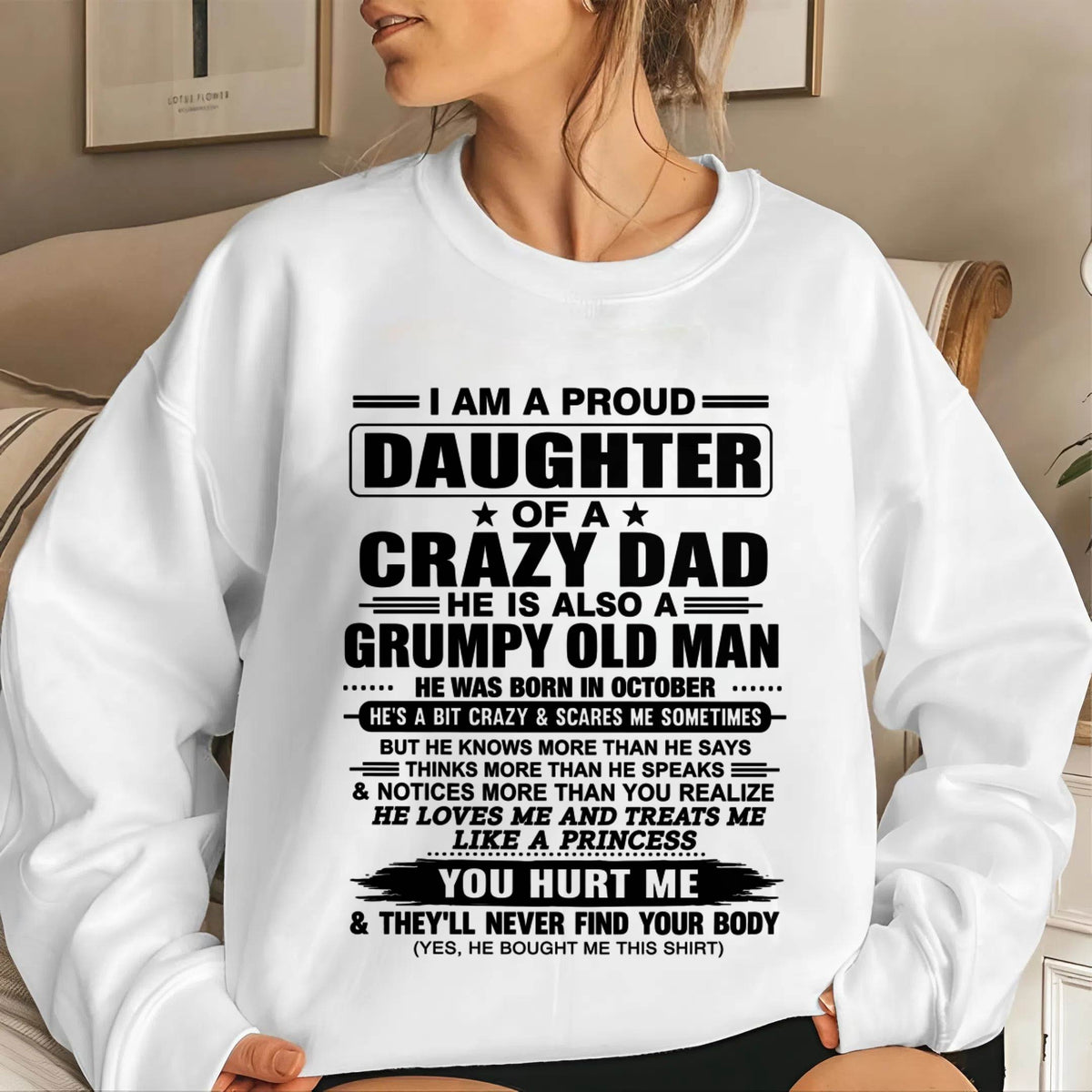 OCTOBER DAD - GRUMPY OLD MAN, LOVING FATHER - FROM DAD - TLEE10 (SKU2606-302-10)