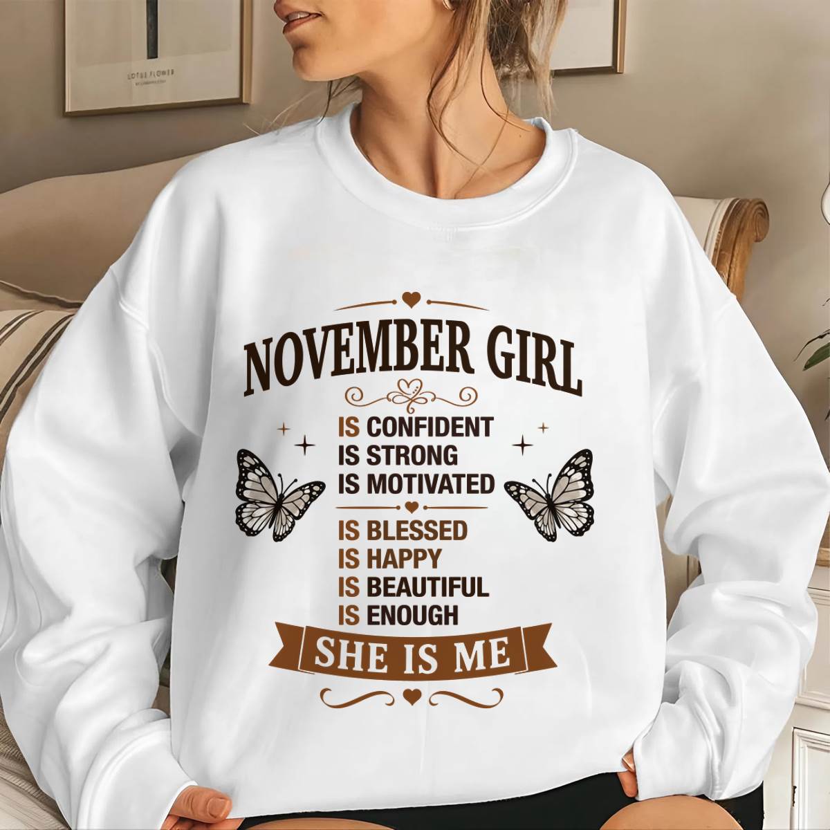 NOVEMBER GIRL – FAITH, STRENGTH & BEAUTY - FOR WOMEN - TLEE11 (SKU2605-378-11)