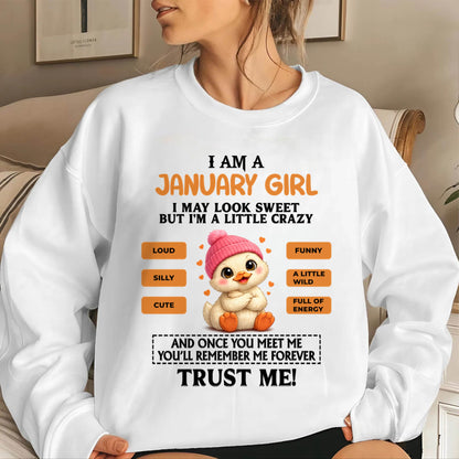 JANUARY GIRL - SWEET, LOUD, AND A LITTLE WILD, FULL OF LIFE AND ENERGY - FOR WOMEN - TLEE01 (SKU2603-200-01)