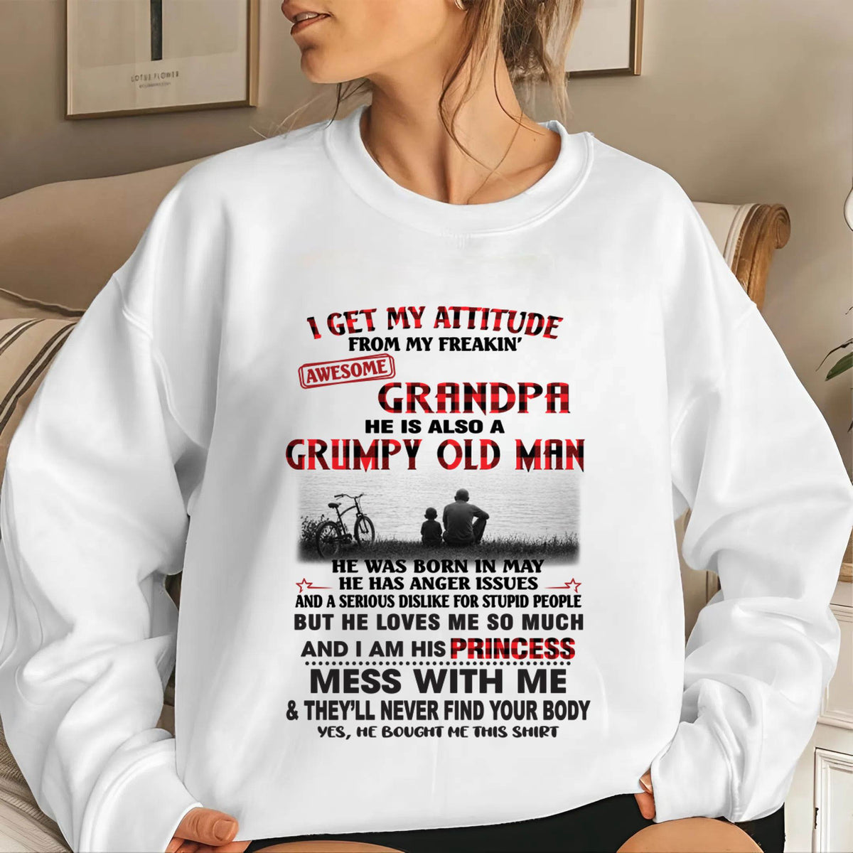 MAY GRANDPA - GRUMPY • AWESOME • PROTECTIVE - FROM GRANDPA - TLEE05 (SKU2605-176-05)