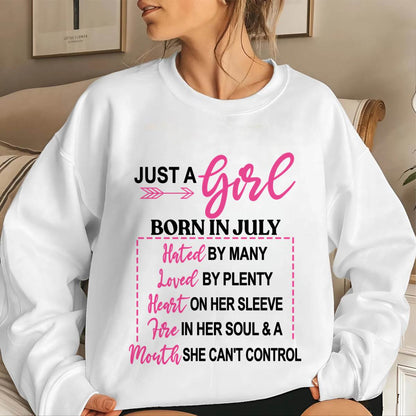 BORN IN JULY – A GIRL WITH ATTITUDE, HEART, AND A MOUTH SHE CAN’T CONTROL - FOR WOMEN - TLEE07 (SKU2603-363-07)