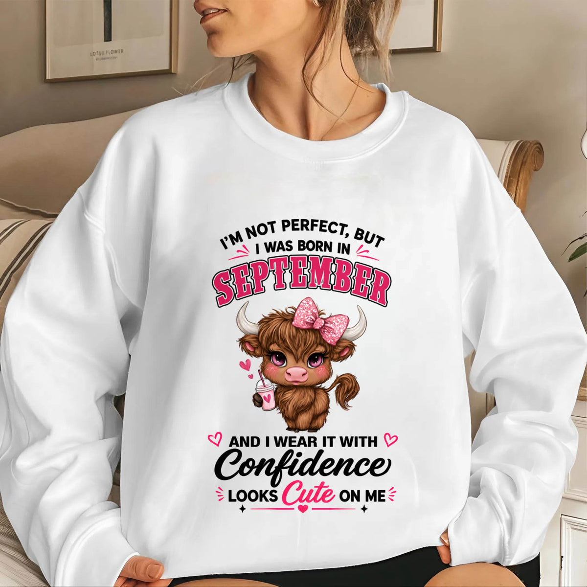 SEPTEMBER BORN CONFIDENCE TEE - FOR WOMEN - TLEE09 (SKU2608-118-09)