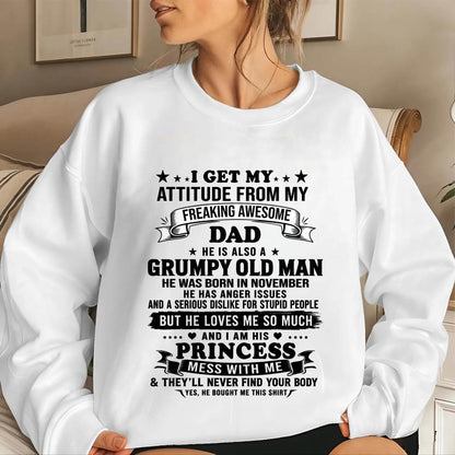 NOVEMBER - AWESOME DAD PRINCESS SHIRT - FROM DAD - TLEE11 (SKU2607-352-11)