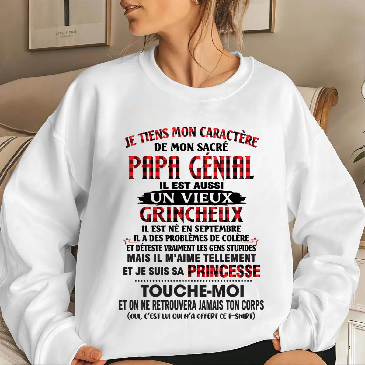 SEPTEMBRE / FILLE À PAPA GÂTÉE ET FIÈRE - CADEAU DE PAPA - TLEE09 (SKU2605-355-09)