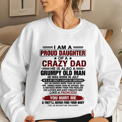 JULY - BEST DAD BEST DAUGHTER SHIRT - FROM DAD - TLEE07 (SKU2608-27-07)