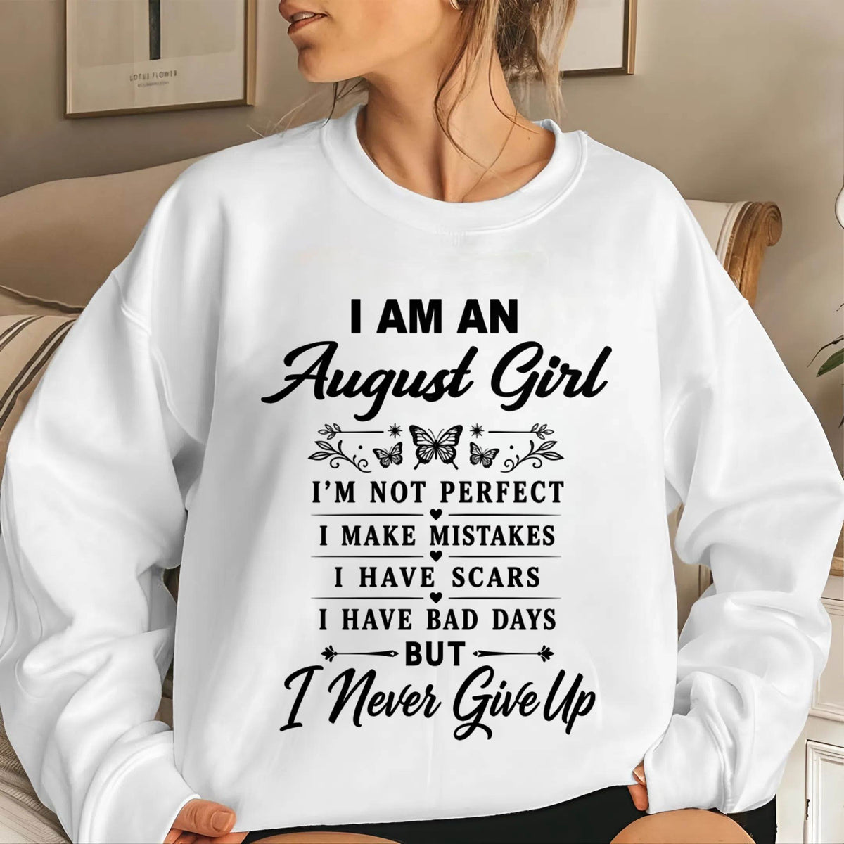 AUGUST GIRL NEVER GIVE UP - FOR WOMEN - TLEE08 (SKU2606-378-08)
