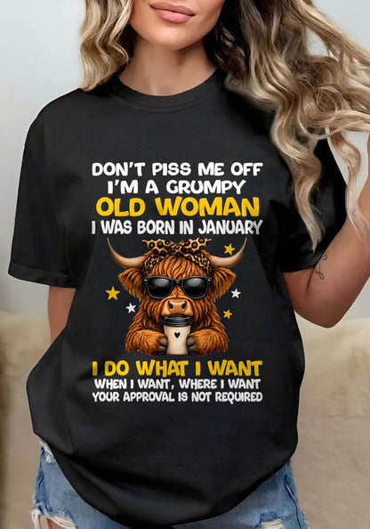 JANUARY BORN WOMAN FUNNY SHIRT - FOR WOMEN - TLEE01 (SKU2607-217-01)