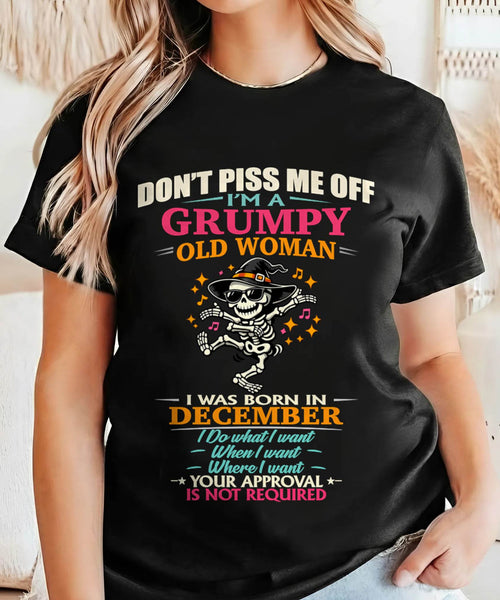 DECEMBER - SASSY INDEPENDENT WOMAN FUNNY QUOTE - FOR WOMEN - TLEE12 (SKU2603-70-12)