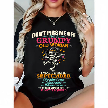 SEPTEMBER - SASSY INDEPENDENT WOMAN FUNNY QUOTE - FOR WOMEN - TLEE09 (SKU2603-70-09)
