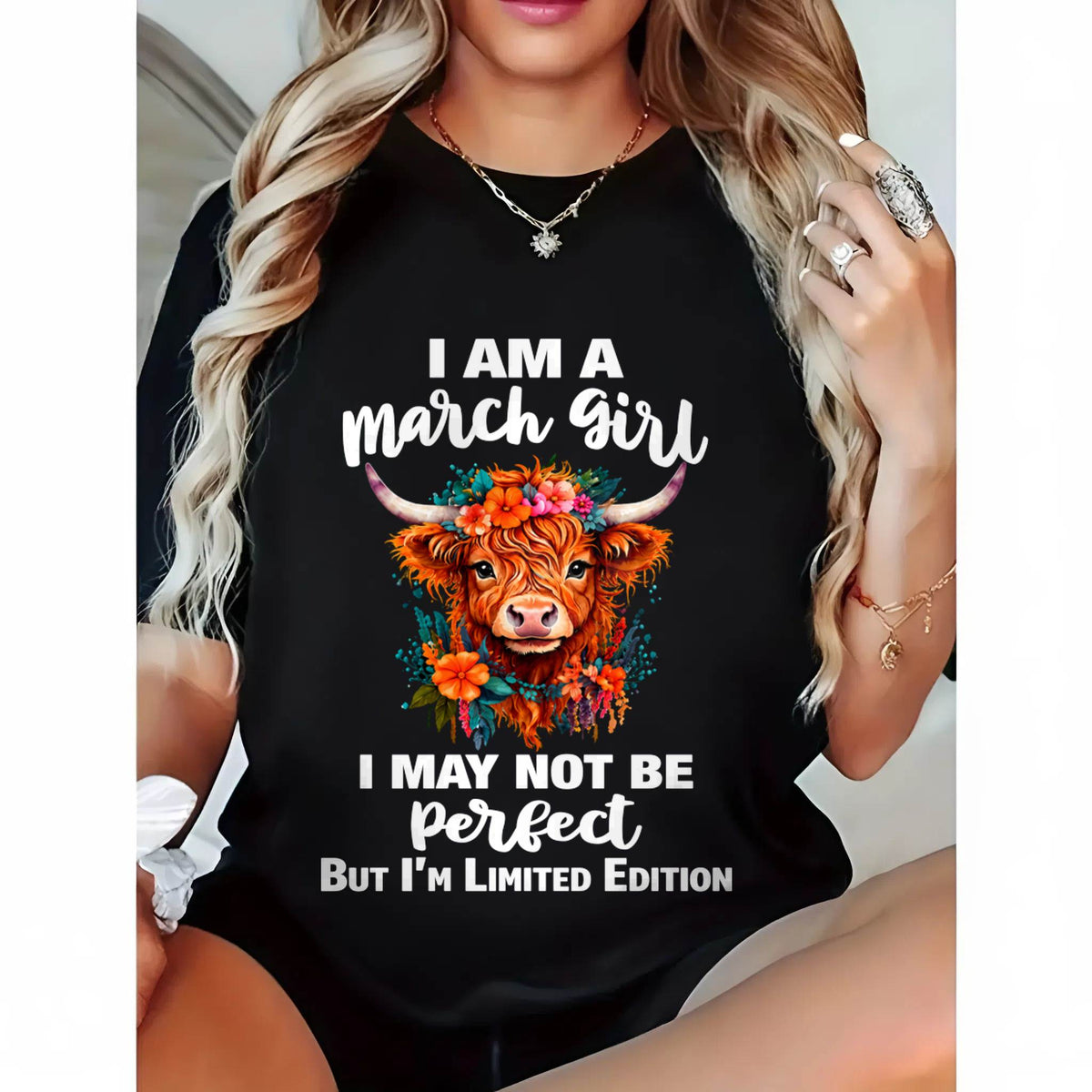 MARCH GIRL ONE OF A KIND TEE - FOR WOMEN - TLEE03 (SKU2607-296-03)