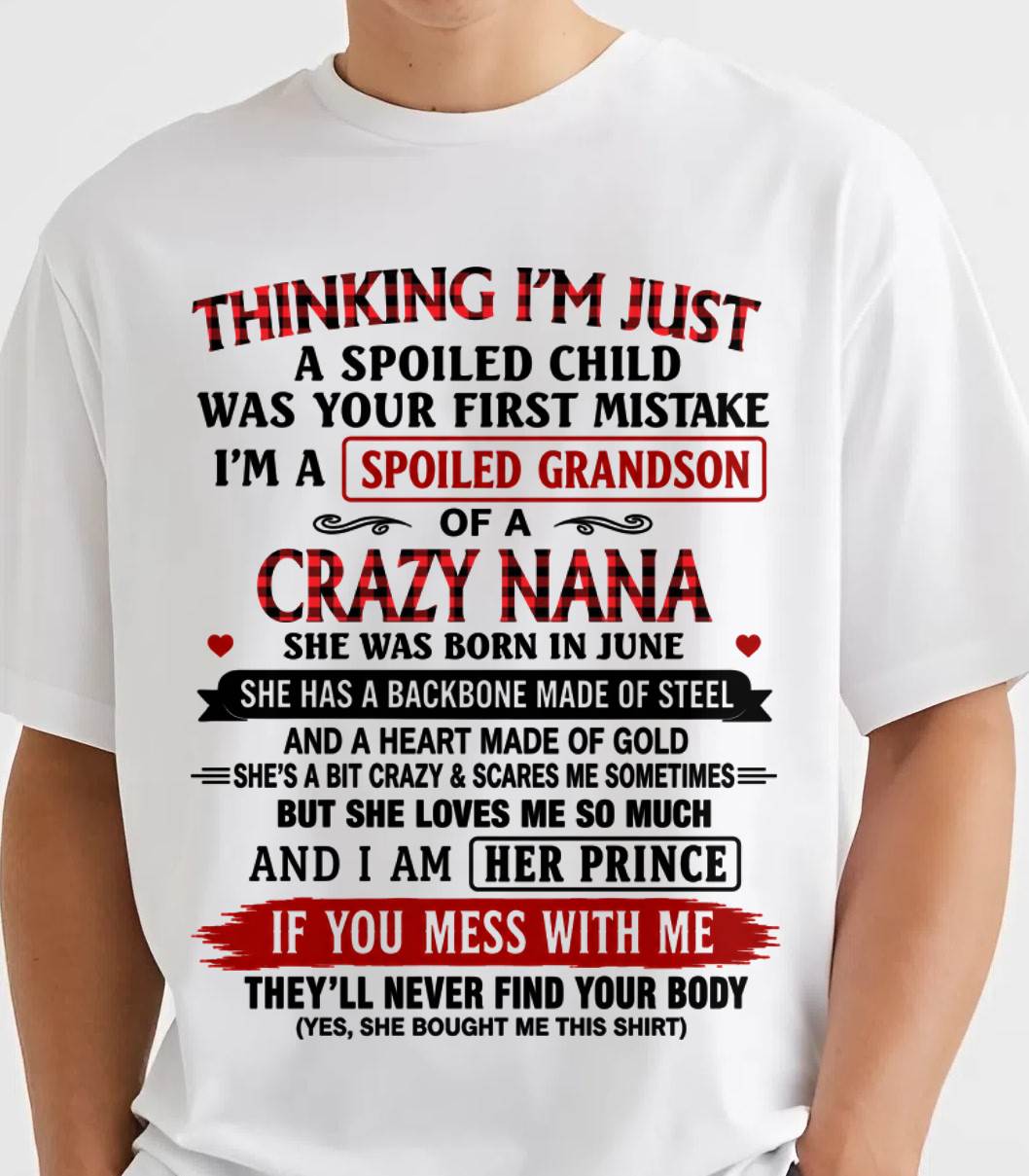 JUNE - NANA LOVES HER GRANDSON SHIRT - FROM GRANDMA - TLEE06 (SKU2608-28-06)