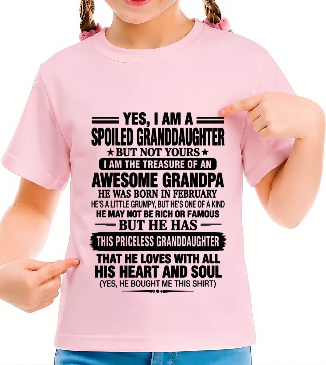 FEBRUARY GRANDPA & SPOILED GRANDDAUGHTER - FROM GRANDPA - TLEE02 (SKU2609-158-02)