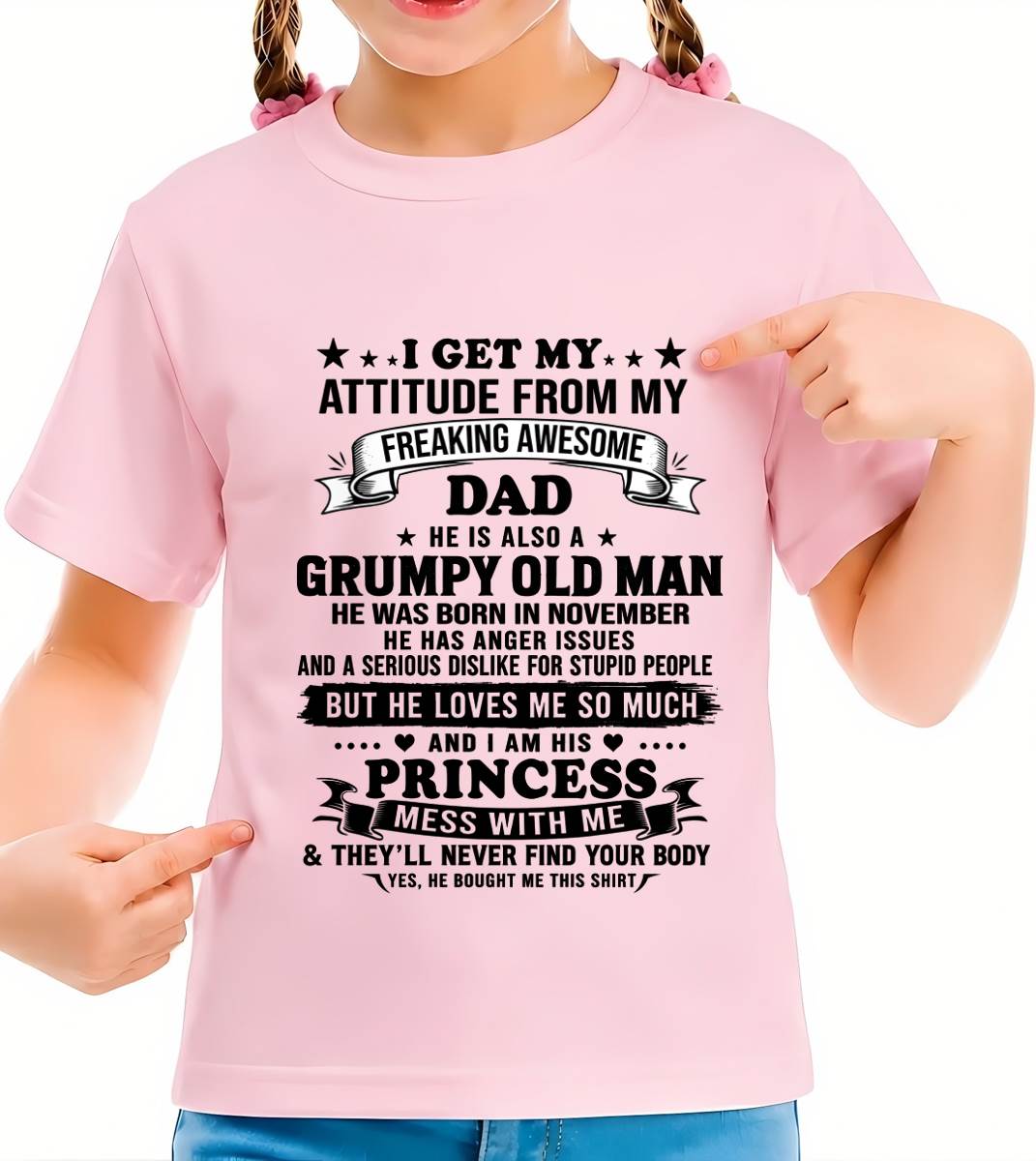 NOVEMBER - AWESOME DAD PRINCESS SHIRT - FROM DAD - TLEE11 (SKU2607-352-11)