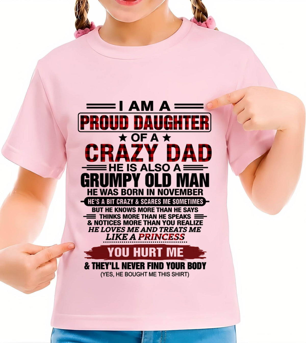 NOVEMBER - BEST DAD BEST DAUGHTER SHIRT - FROM DAD - TLEE11 (SKU2608-27-11)
