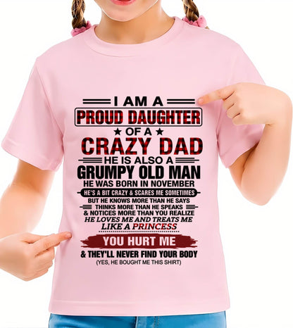 NOVEMBER - BEST DAD BEST DAUGHTER SHIRT - FROM DAD - TLEE11 (SKU2608-27-11)