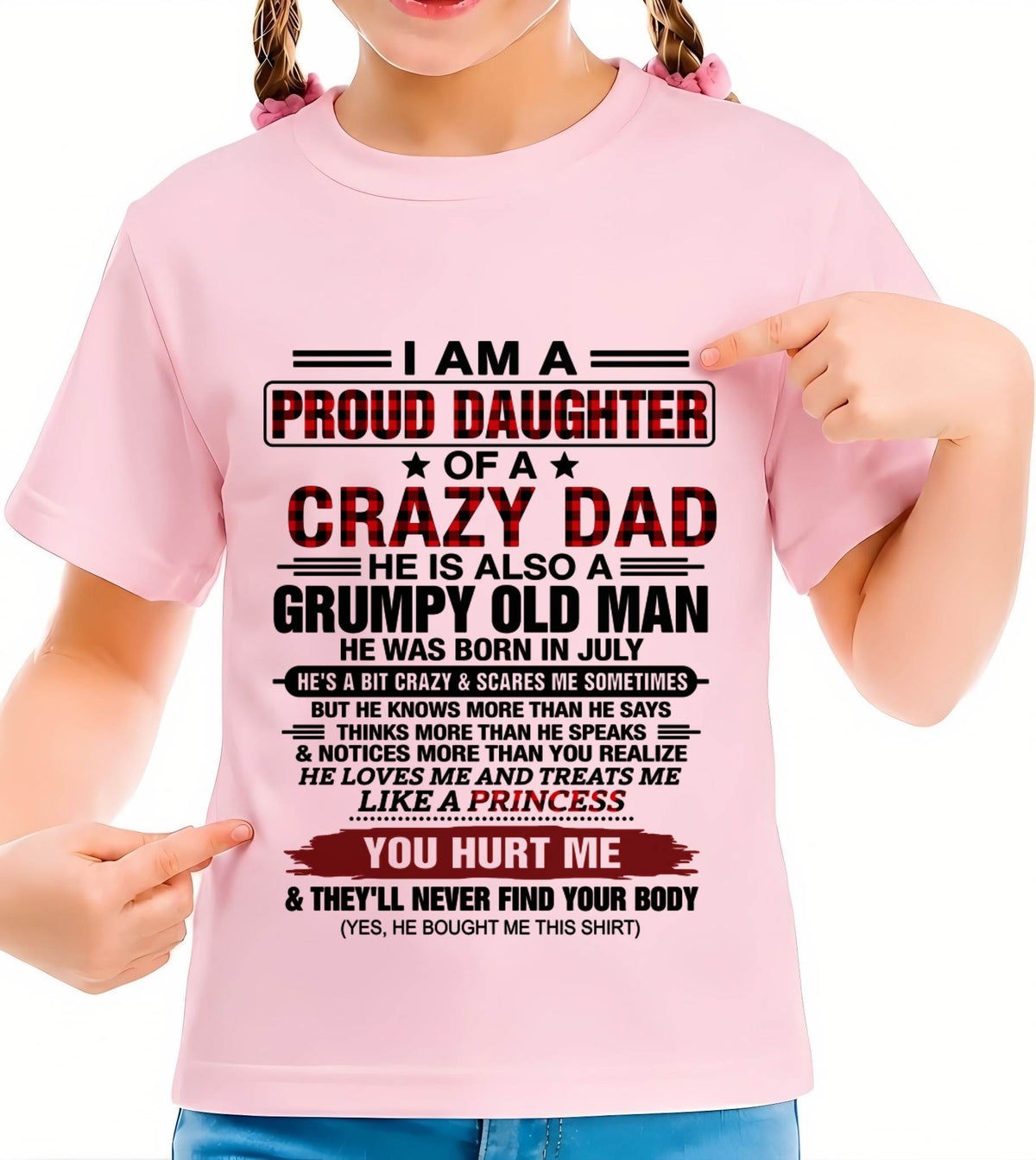JULY - BEST DAD BEST DAUGHTER SHIRT - FROM DAD - TLEE07 (SKU2608-27-07)