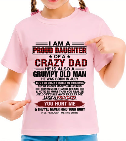 JULY - BEST DAD BEST DAUGHTER SHIRT - FROM DAD - TLEE07 (SKU2608-27-07)