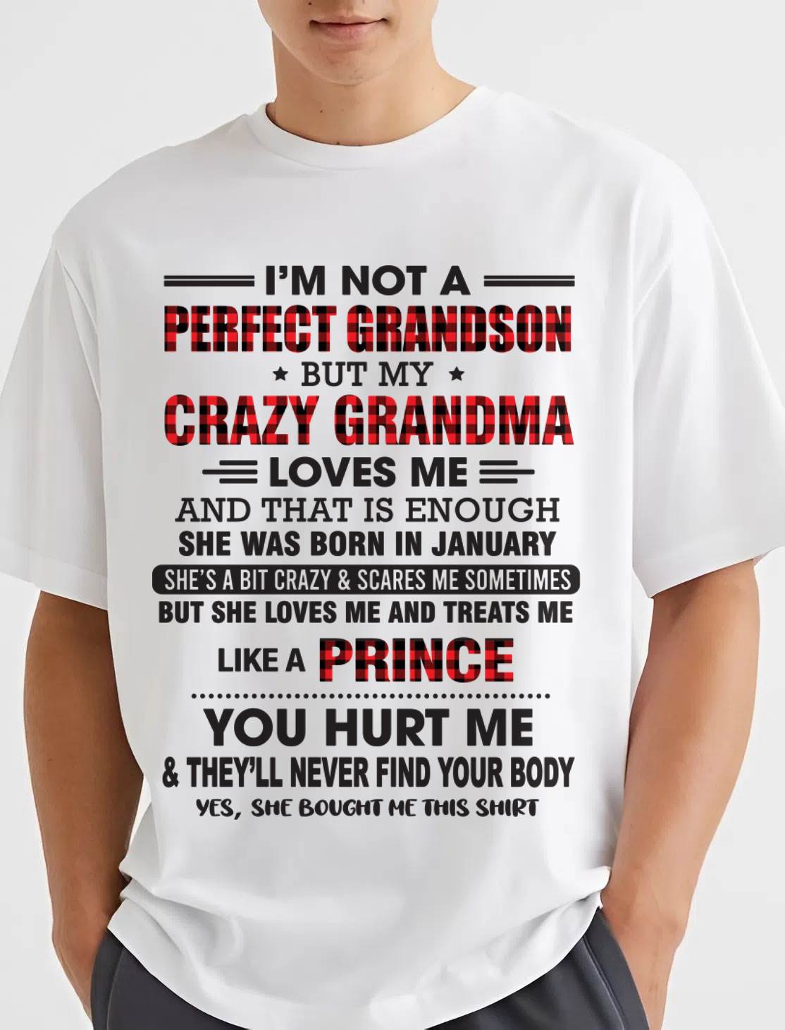 JANUARY - PROUD GRANDSON OF A CRAZY GRANDMA - FROM GRANDMA - TLEE01 (SKU2603-71-01)