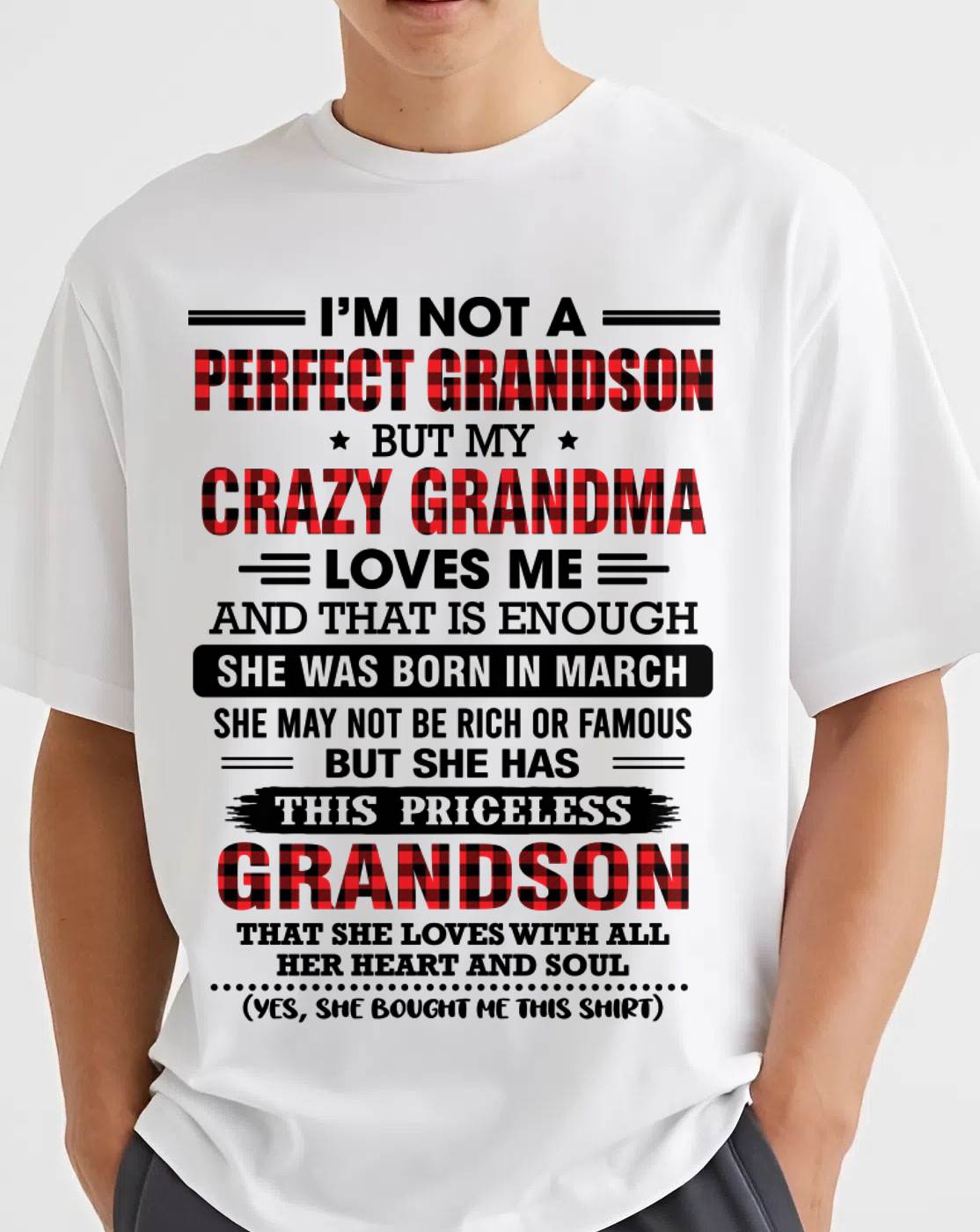 MARCH - NOT PERFECT, JUST GRANDMA’S FAVORITE GRANDSON - FROM GRANDMA - TLEE03 (SKU2606-362-03)
