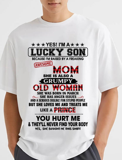MARCH - LUCKY SON – PROUD TO BE RAISED BY AN AWESOME MOM - FROM MOM - TLEE03 (SKU2603-106-03)