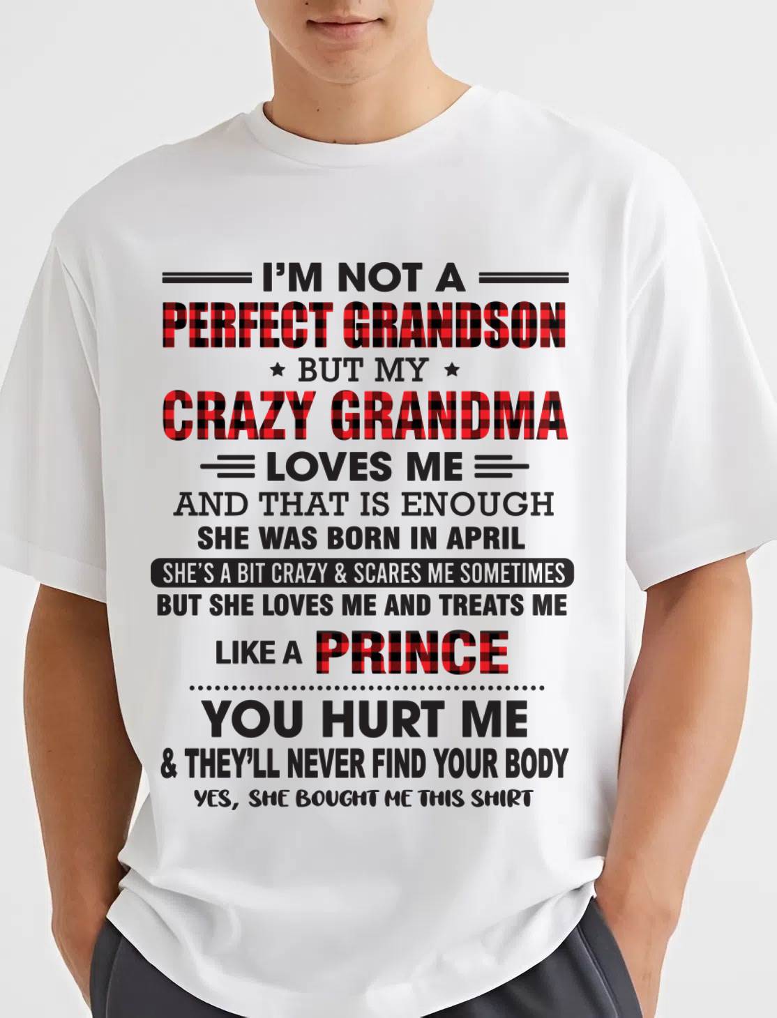 APRIL - PROUD GRANDSON OF A CRAZY GRANDMA - FROM GRANDMA - TLEE04 (SKU2603-71-04)