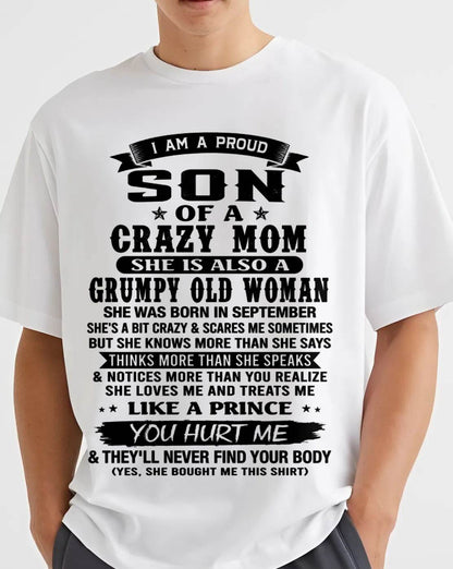 SEPTEMBER - PROUD SON OF A FREAKIN' AWESOME MOM - FROM MOM - TLEE09 (SKU2607-60-09)