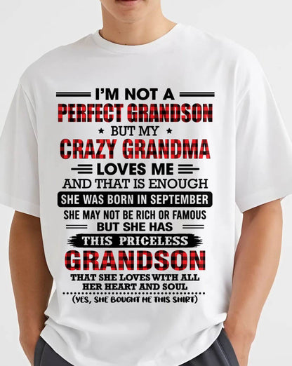 SEPTEMBER - NOT PERFECT, JUST GRANDMA’S FAVORITE GRANDSON - FROM GRANDMA - TLEE09 (SKU2606-362-09)