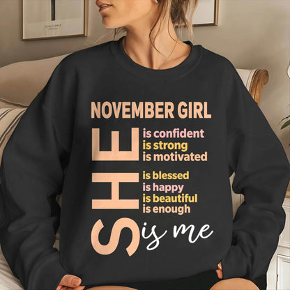 NOVEMBER GIRL - SELF LOVE TYPOGRAPHY - FOR WOMEN - TLEE11 (SKU2606-255-11)
