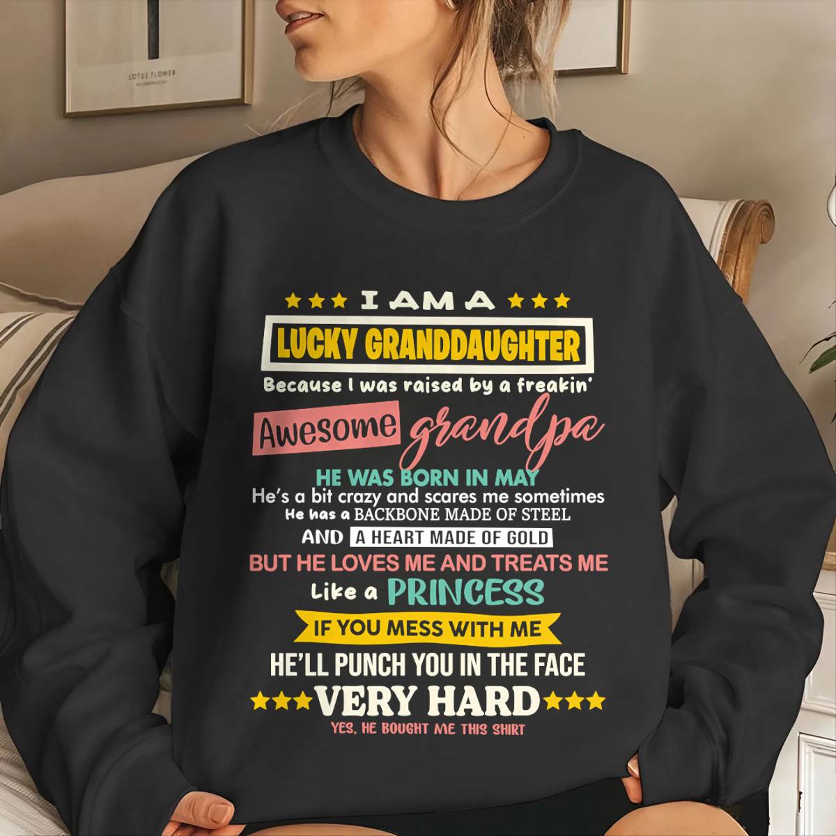 MAY GRANDPA – BLESSED GRANDDAUGHTER RAISED BY AN AMAZING GRANDPA - FROM GRANDPA - TLEE05 (SKU2603-273-05)