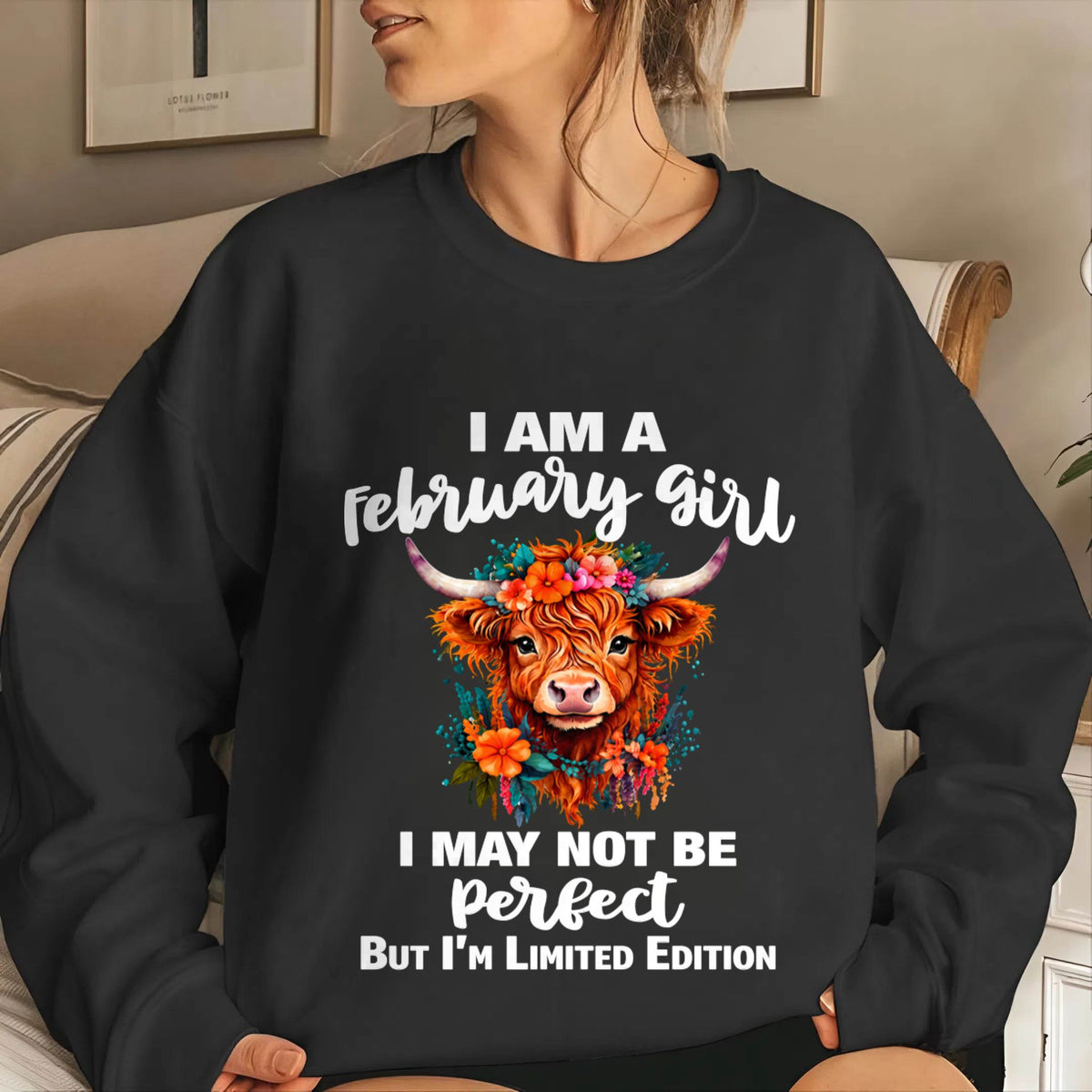 FEBRUARY GIRL ONE OF A KIND TEE - FOR WOMEN - TLEE02 (SKU2607-296-02)
