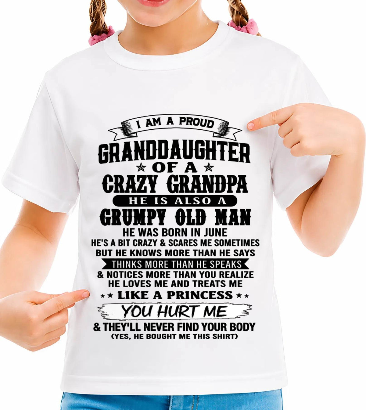 JUNE - PROUD GRANDDAUGHTER OF A CRAZY GRANDPA - FROM GRANDPA - TLEE06 (SKU2607-114-06)