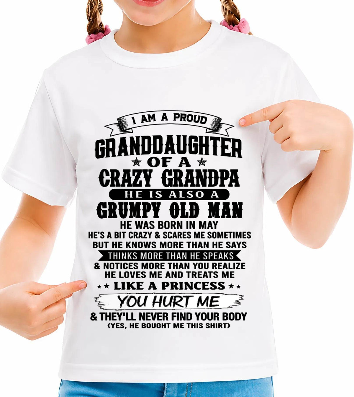 MAY - PROUD GRANDDAUGHTER OF A CRAZY GRANDPA - FROM GRANDPA - TLEE05 (SKU2607-114-05)