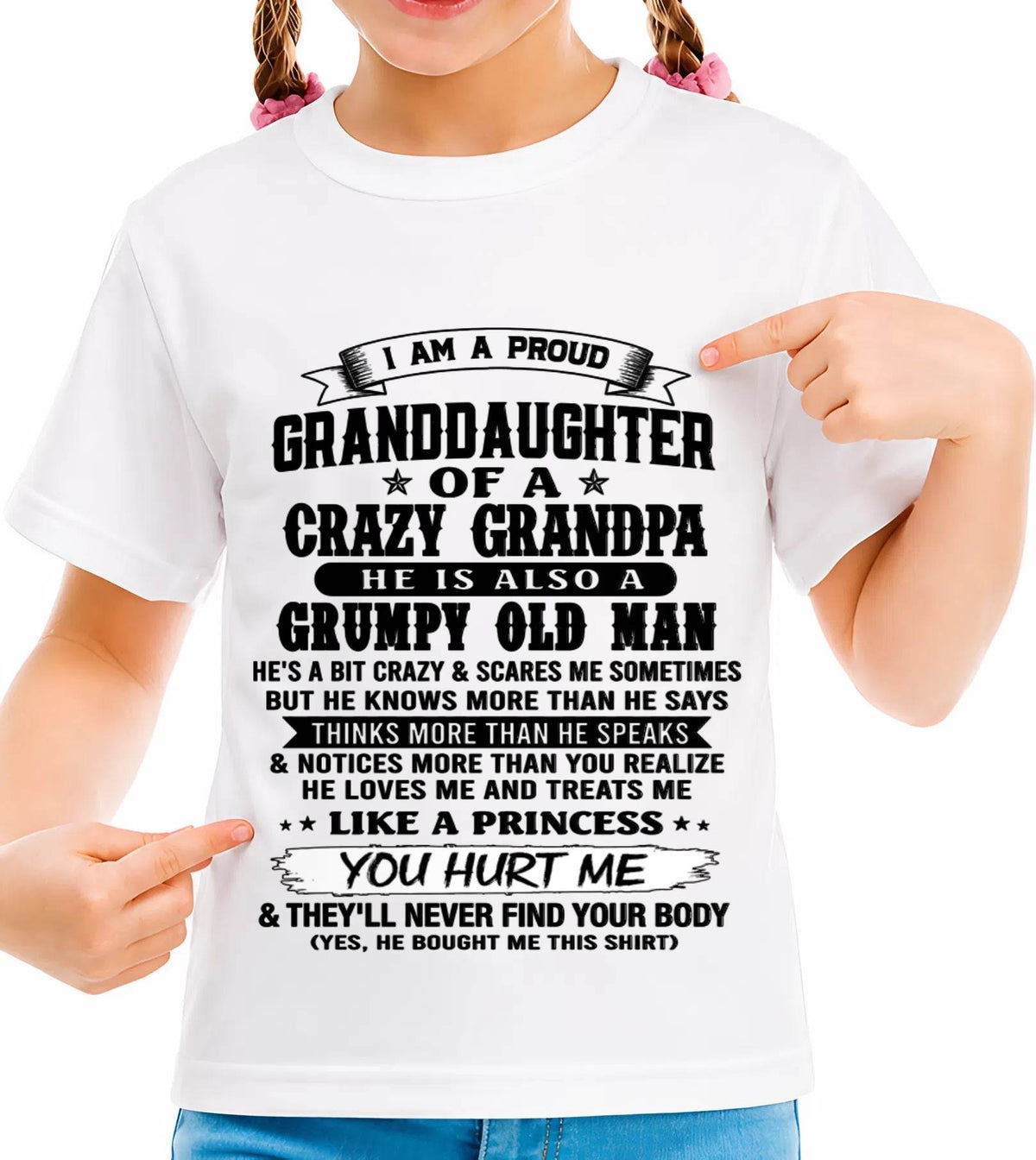 PROUD GRANDDAUGHTER OF A CRAZY GRANDPA - FROM GRANDPA - TLEE00 (SKU2607-114-00)