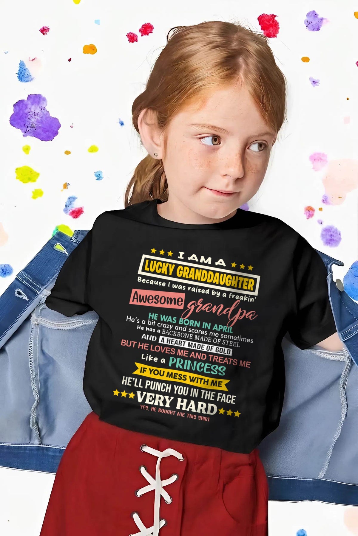 APRIL GRANDPA – BLESSED GRANDDAUGHTER RAISED BY AN AMAZING GRANDPA - FROM GRANDPA - TLEE04 (SKU2603-273-04)