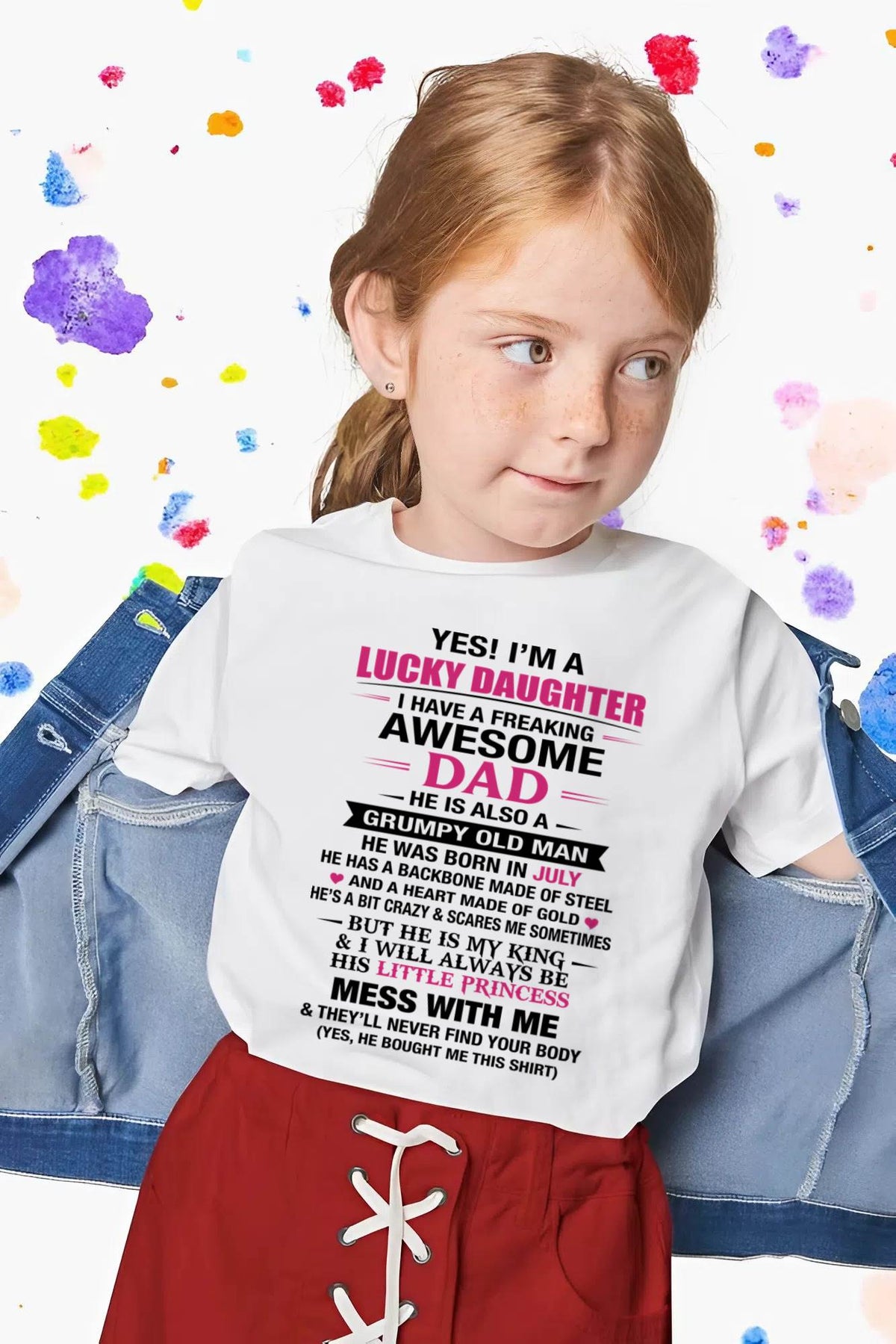 JULY - A LUCKY DAUGHTER – DADDY’S LITTLE PRINCESS - FROM DAD - TLEE07 (SKU2604-16-07)