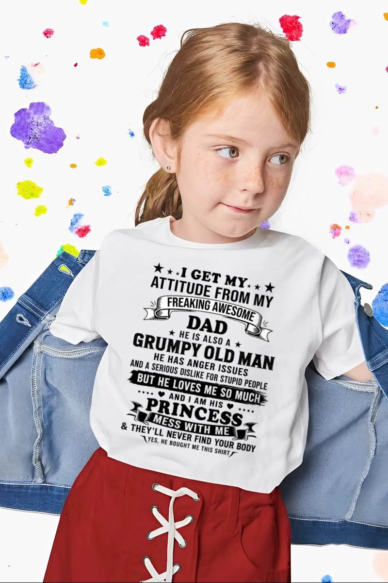 AWESOME DAD PRINCESS SHIRT - FROM DAD - TLEE00 (SKU2607-352-00)