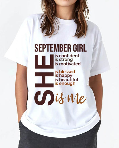 SEPTEMBER BORN GIRL – CONFIDENT & STRONG - FOR WOMEN - TLEE09 (SKU2605-04-09)
