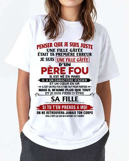 MARS / PAPA FOU, FILLE GÂTÉE - CADEAU DE PAPA - TLEE03 (SKU2605-354-03)