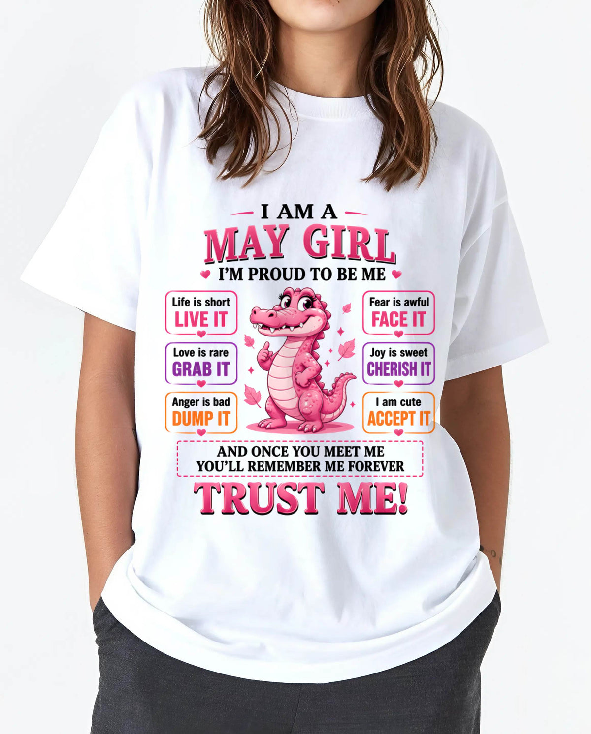 MAY GIRL CUTE ALLIGATOR TEE - FOR WOMEN - TLEE05 (SKU2607-236-05)