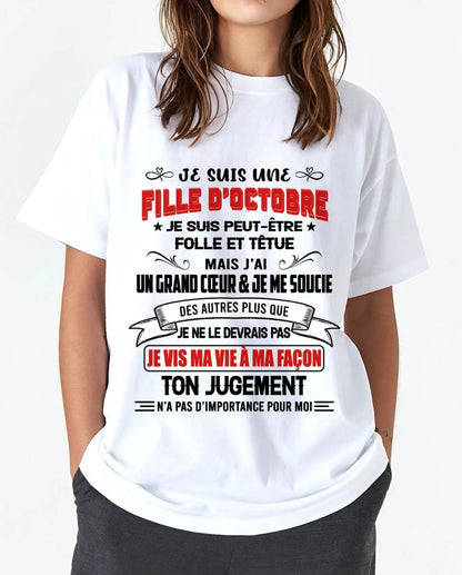 FILLE D’OCTOBRE – FIÈRE ET LIBRE – POUR LES FEMMES - TLEE10 (SKU2603-354-10)