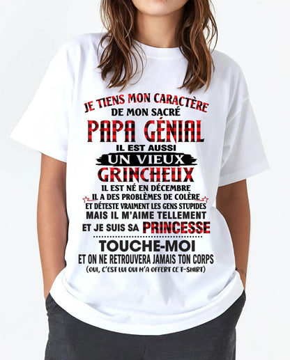 DÉCEMBRE / FILLE À PAPA GÂTÉE ET FIÈRE - CADEAU DE PAPA - TLEE12 (SKU2605-355-12)