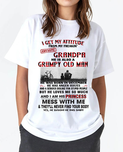 DECEMBER GRANDPA - GRUMPY • AWESOME • PROTECTIVE - FROM GRANDPA - TLEE12 (SKU2605-176-12)
