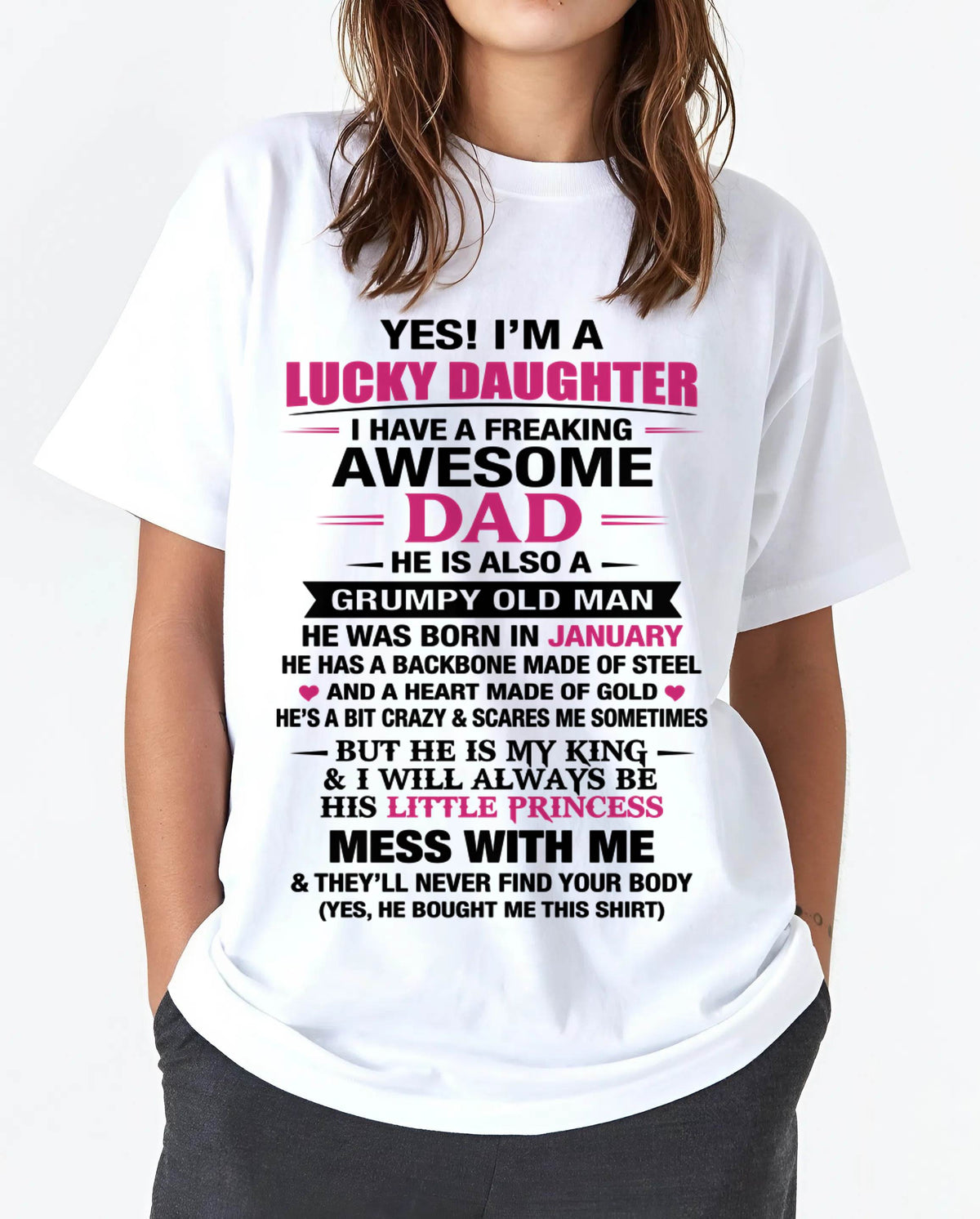 JANUARY - A LUCKY DAUGHTER – DADDY’S LITTLE PRINCESS - FROM DAD - TLEE01 (SKU2604-16-01)