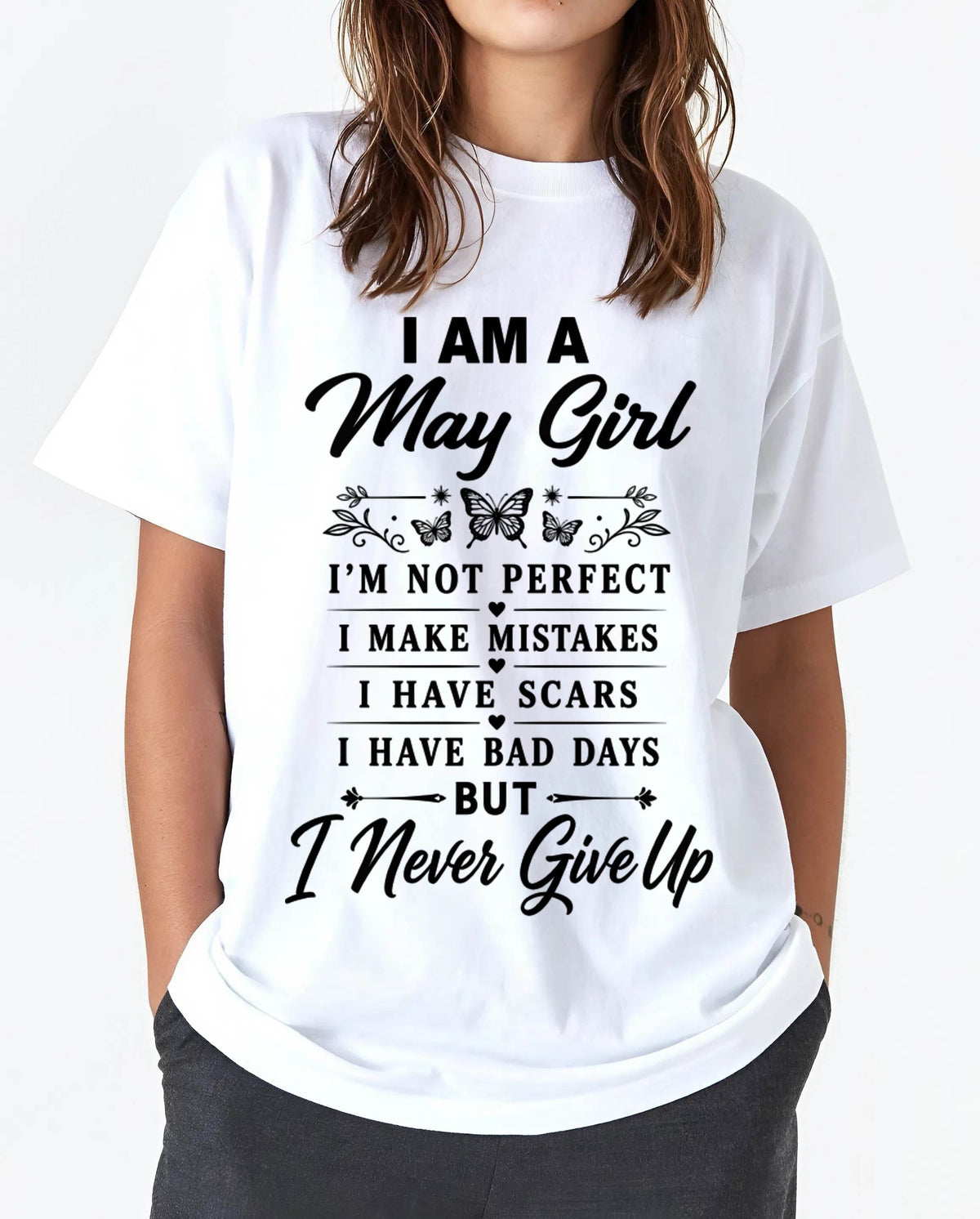 MAY GIRL NEVER GIVE UP - FOR WOMEN - TLEE05 (SKU2606-378-05)