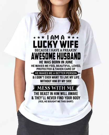 JUNE BORN HUSBAND'S LUCKY WIFE - FROM HUSBAND - TLEE06 (SKU2605-97-06)
